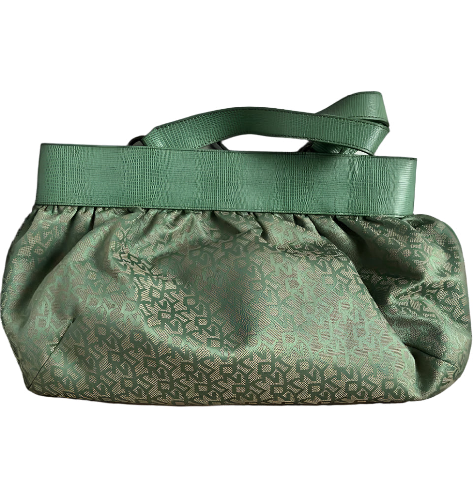 DKNY Green Monogram Bag & Purse