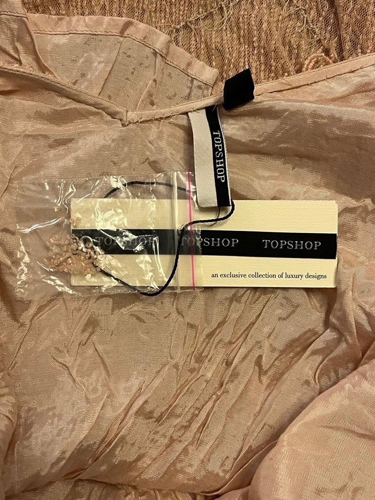 Top Shop Nude Beaded Tassel Top Spare