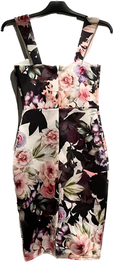 LIPSY Black Floral Dress - UK 6