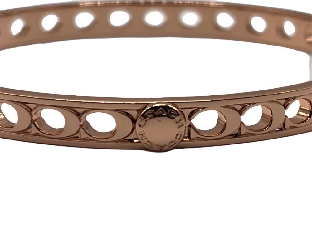 COACH Rose Gold Bangle - NEW with Dust Jacket