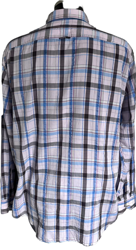 Boss Orange Lilac Check Shirt - Rear
