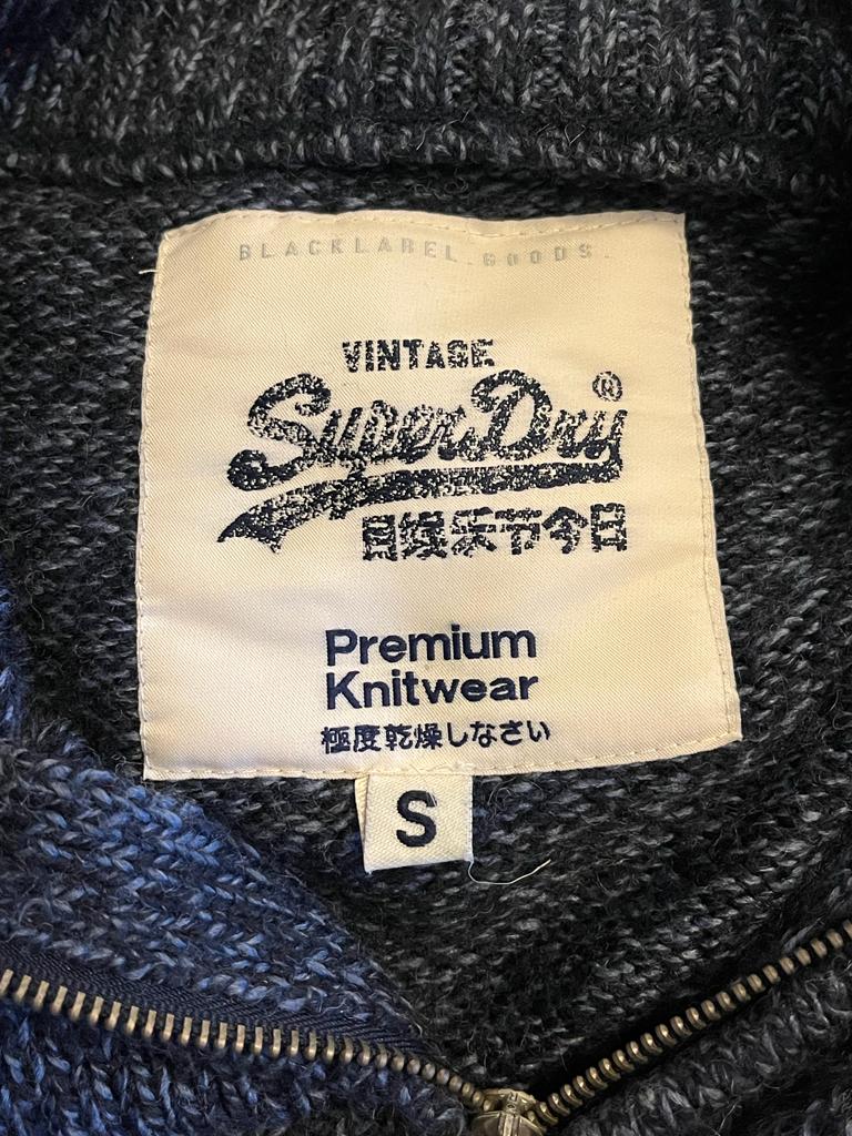 Superdry Chunky Blue Jumper - Size S