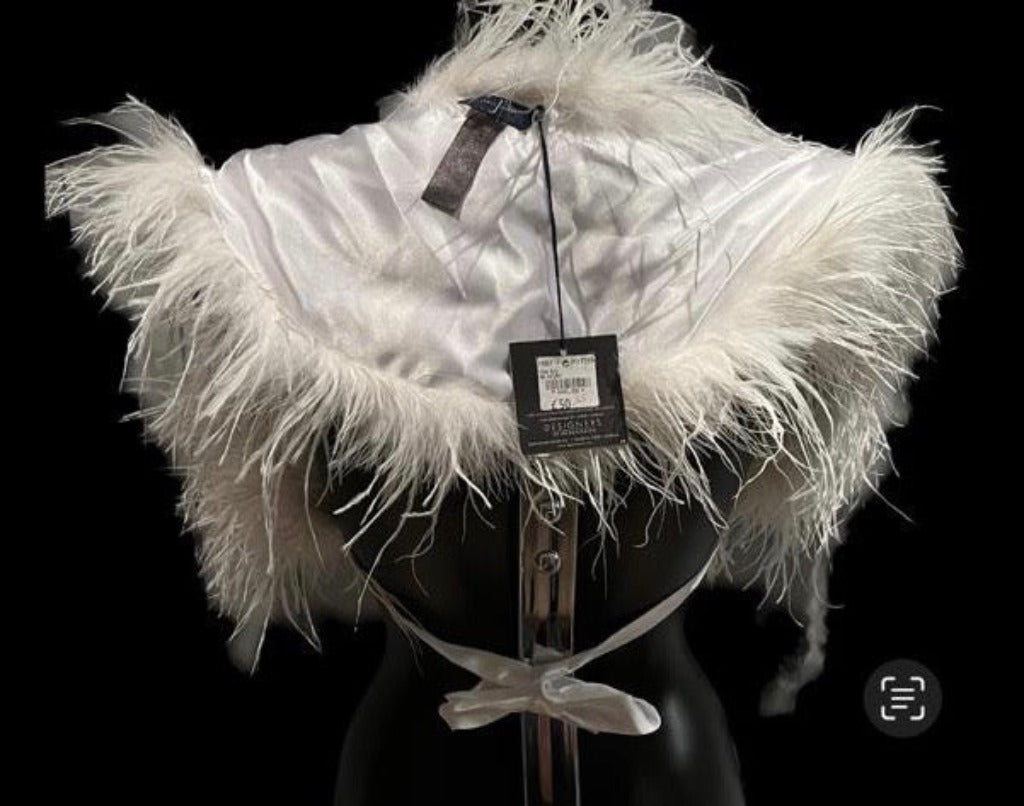 JASPER CONRAN White Feather Shrug