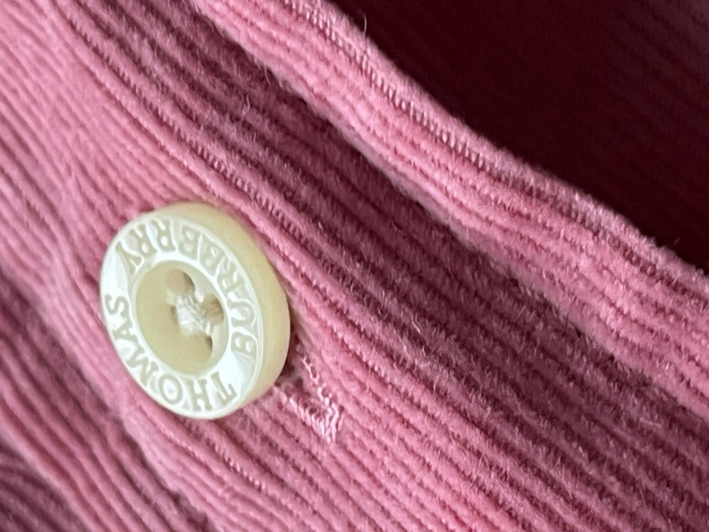 Burberry Pink Corduroy Shirt - Button Branding