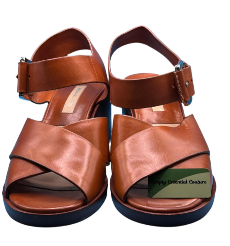 Michael Kors Brown Leather Sandals - UK6