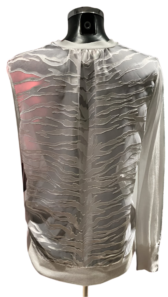 Juicy Couture White Cardigan Zebra Print