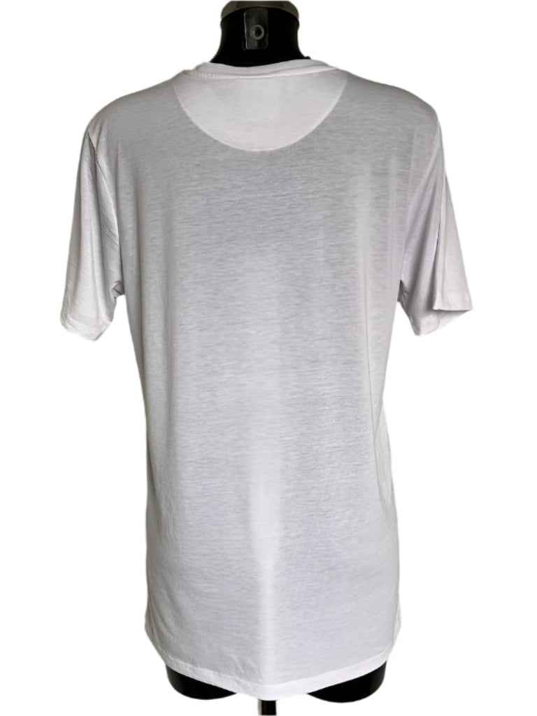 HYPE White Cotton T-Shirt - Size M