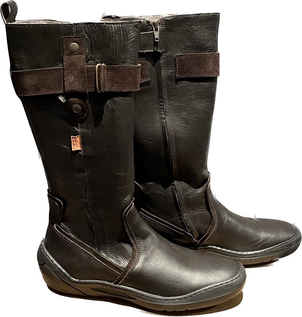 Petasil Brown Leather Boots - UK6.5