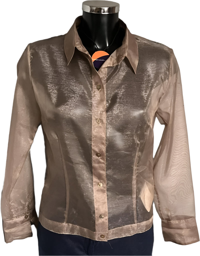 Gina Bacconi Sheer Gold Shirt - UK10