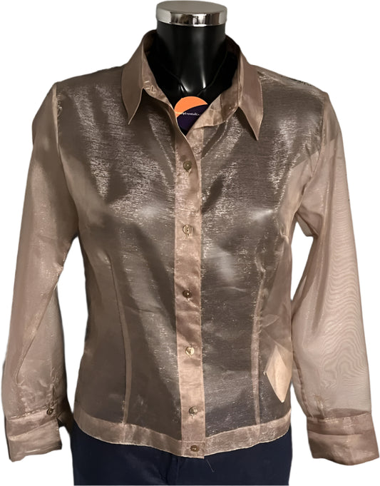 Gina Bacconi Sheer Gold Shirt - UK10