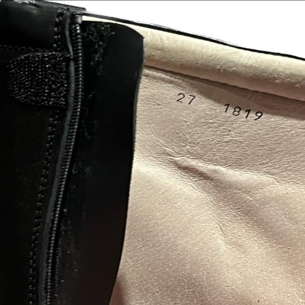 PETASIL Black Leather Boots - UK 9