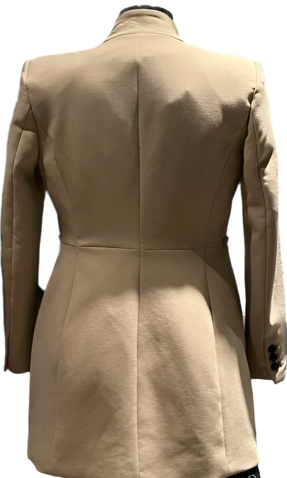 Zara Cream Mandarin Style Coat - UK M