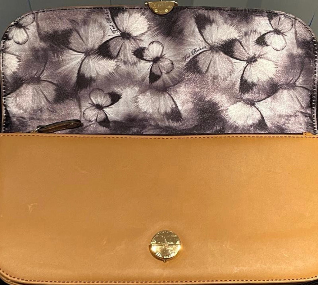 TED BAKER Tan Clutch Bag Medium Size