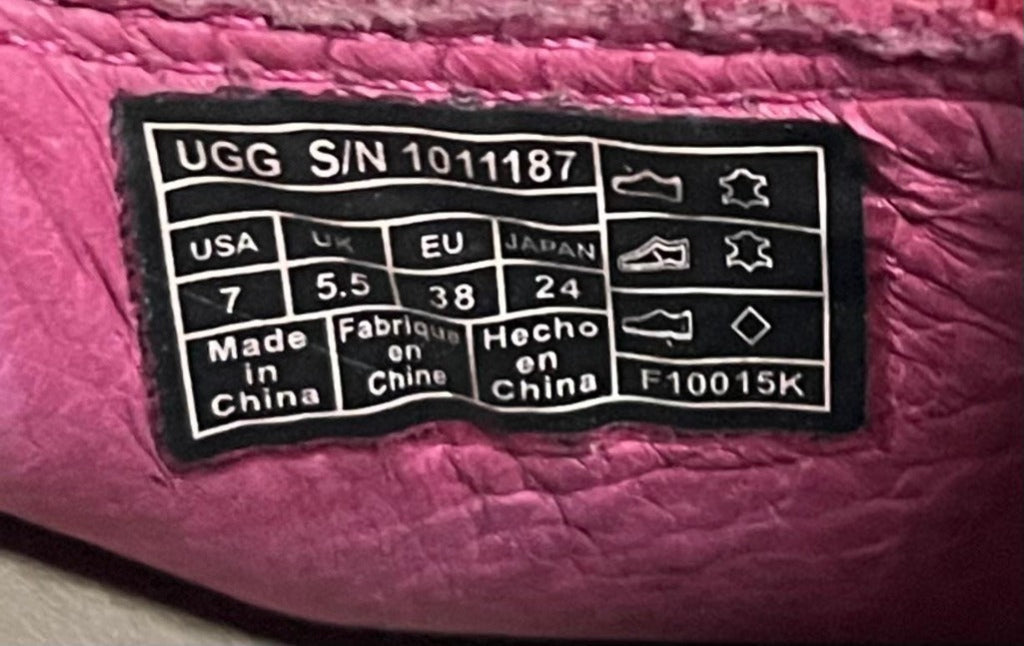UGG Fuschia Pink Suede Espadrilles - UK5.5