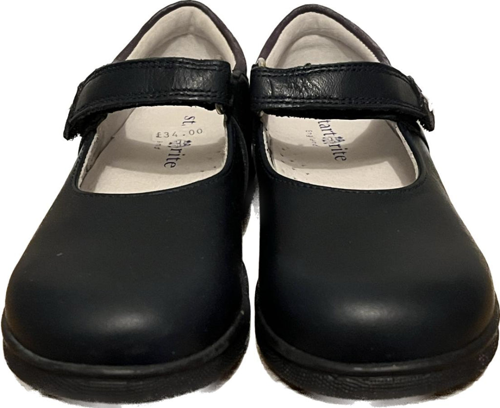 START-RITE Navy Leather Shoes - UK 9.5 E