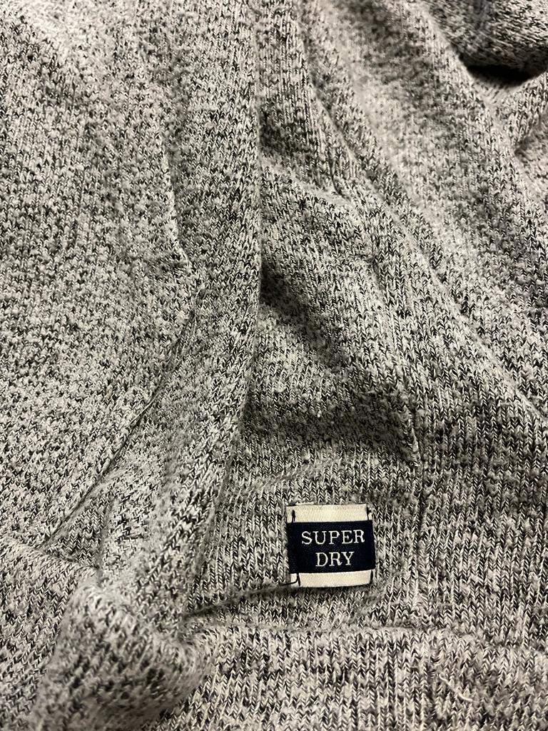 SUPERDRY Grey Hoodie Dress - Size UK 14 - Pre-loved in Great Condition