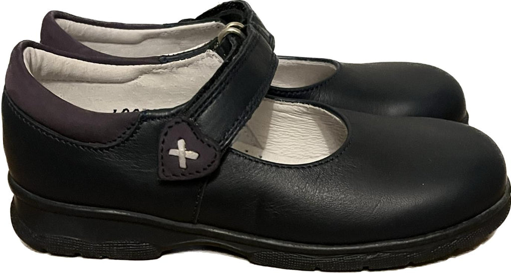 START-RITE Navy Leather Shoes - UK 9.5