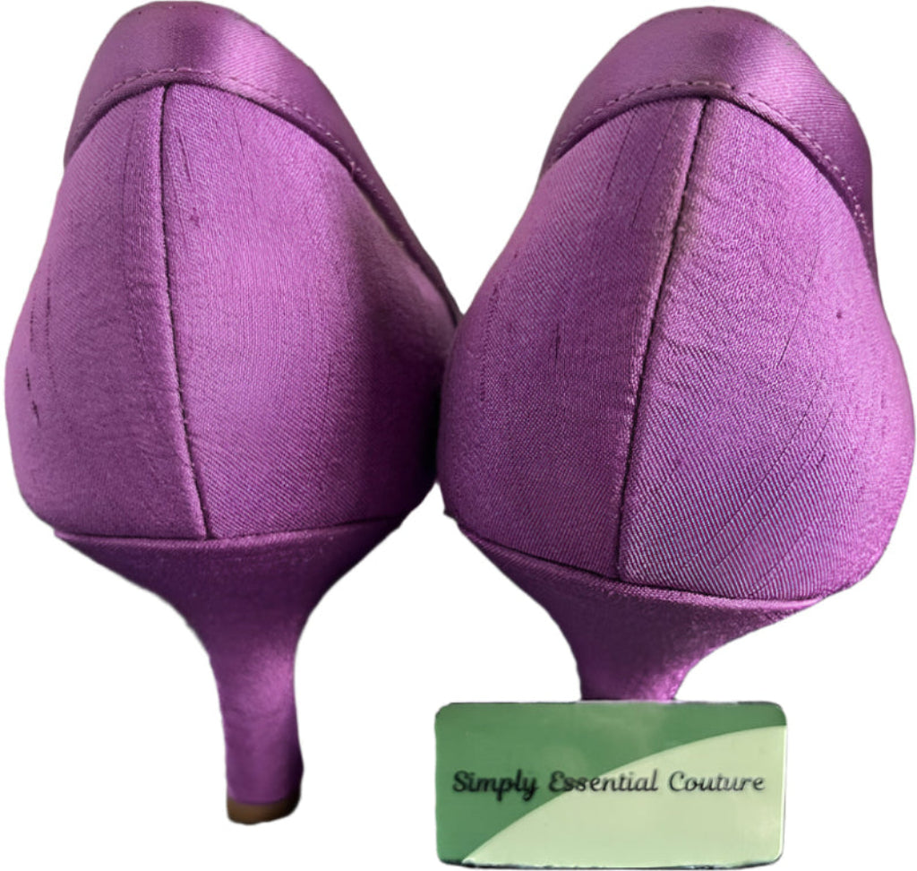 Jacques Vert Lilac Satin Shoes - UK5