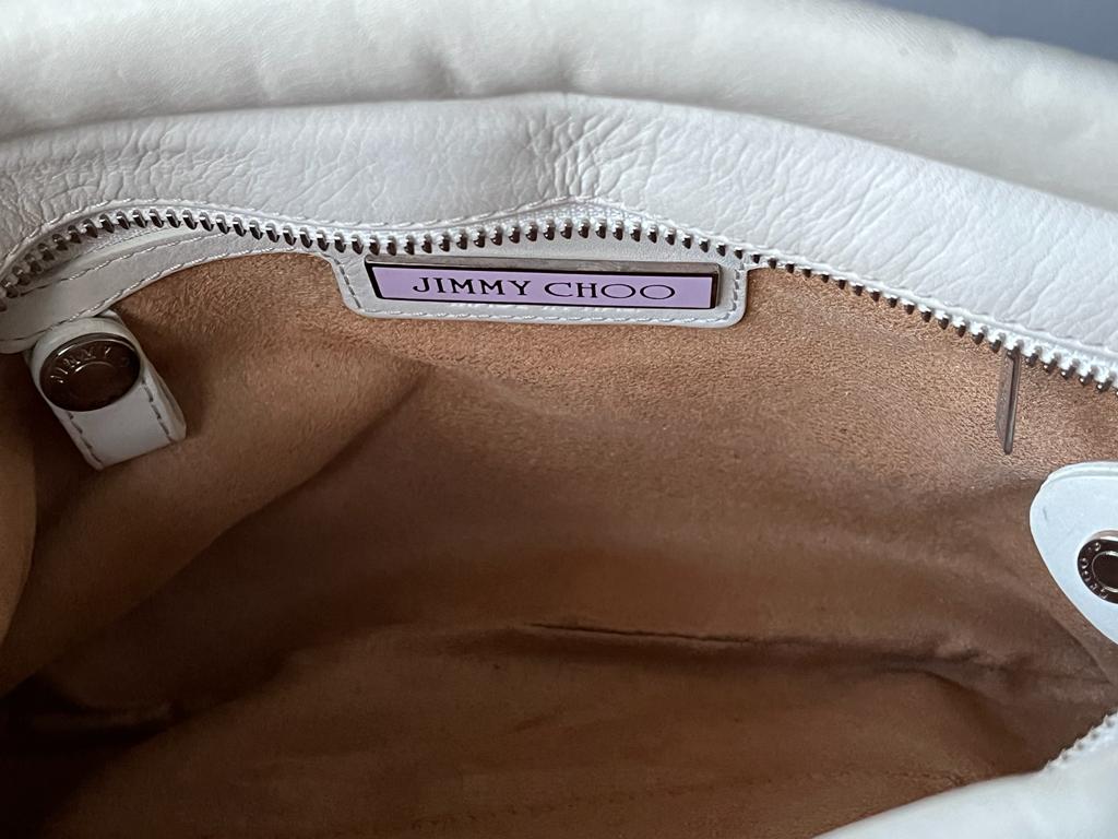 JIMMY CHOO Ivory Lambskin Handbag