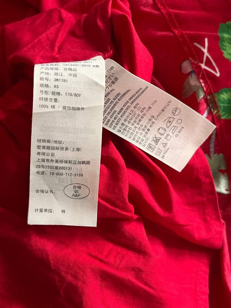 Hollister Red Top/Dress Size XS Wash Labels