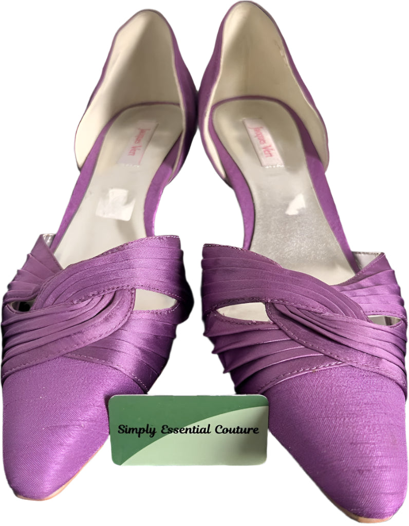 Jacques Vert Lilac Satin Shoes - UK5