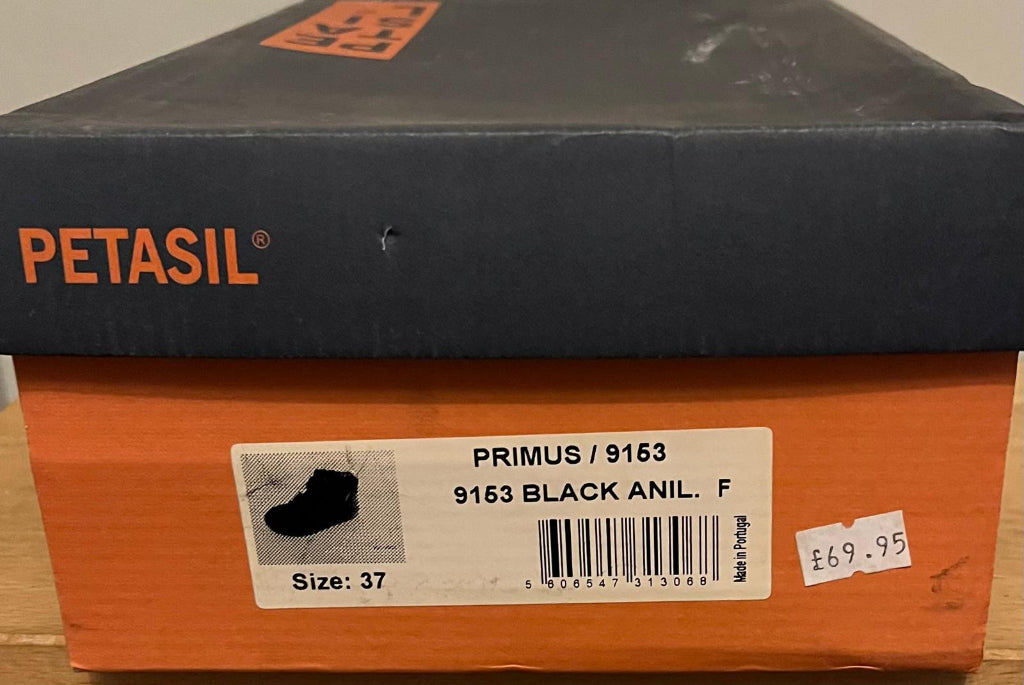 Petasil Boys Black Leather Boots - UK11.5