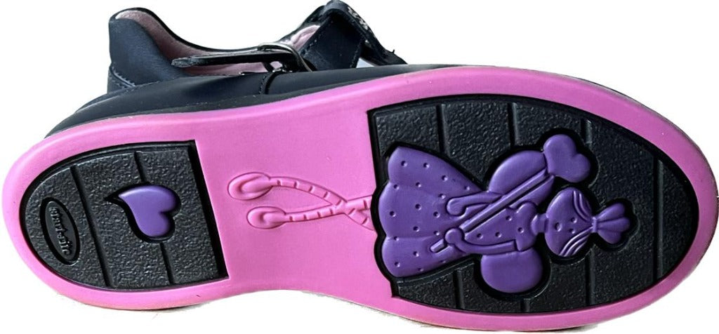 START-RITE Navy Leather Girls Shoes