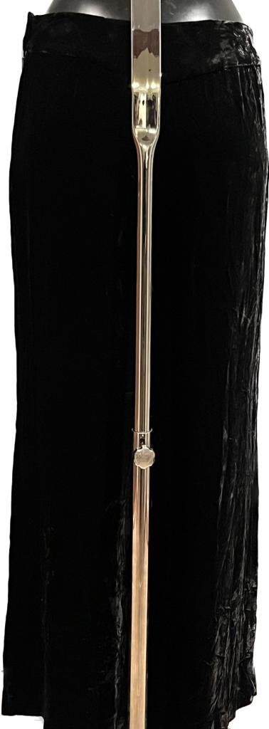 Per Una Black Crushed Velvet Trousers - size 10R