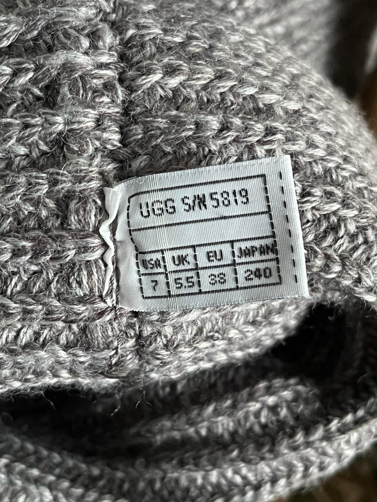 UGG Grey Knitted Woollen Boots - UK 5.5