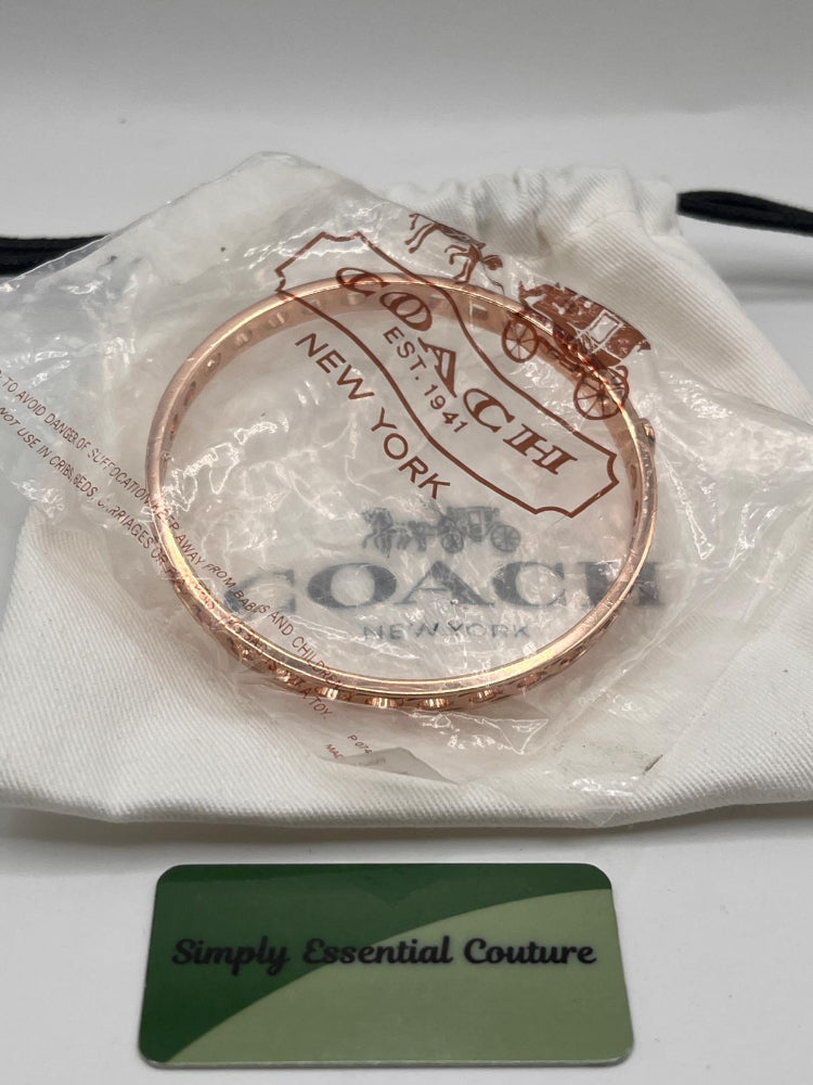 COACH Rose Gold Bangle - NEW with Dust Jacket