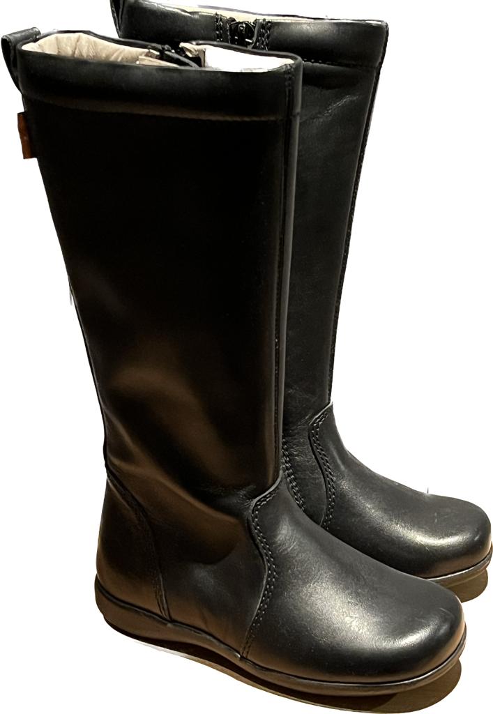 PETASIL Black Leather Boots - UK 9