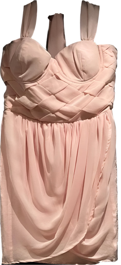 Lipsy Sugarpink Chiffon Dress - Size UK8