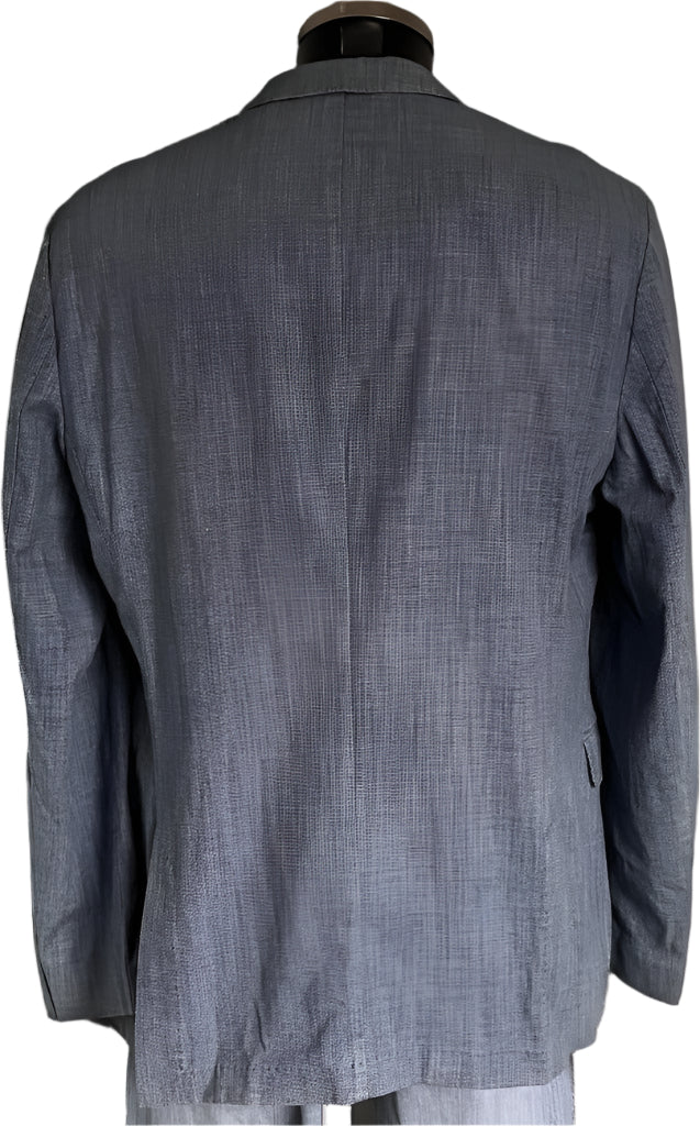 Hugo Boss Blue Cotton Summer Jacket - Rear