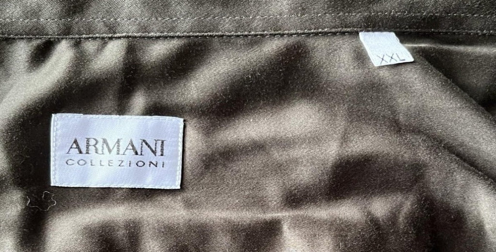Armani Khaki Green Shirt - XXL - Sizing Labels