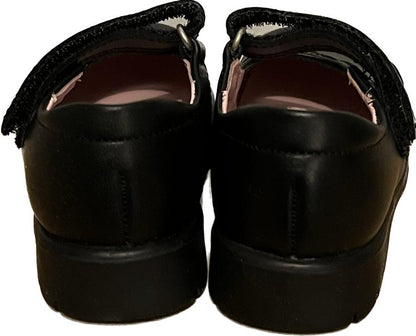 Start-Rite Girl's Bolero Black Leather Shoes size UK6F  NEW in Box
