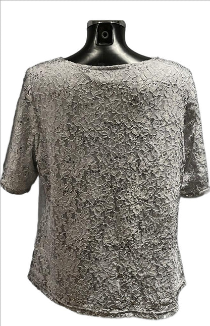 David Emanuel Grey Lace Top - Size 20