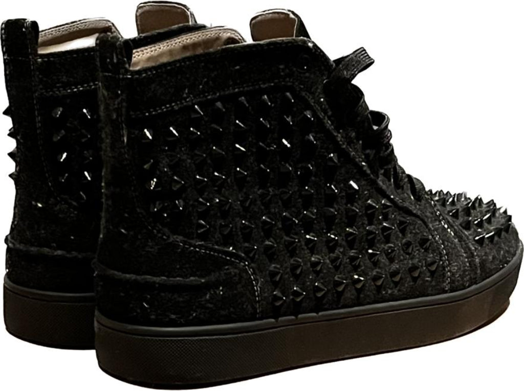 Louboutin Black Suede Boots - Rear