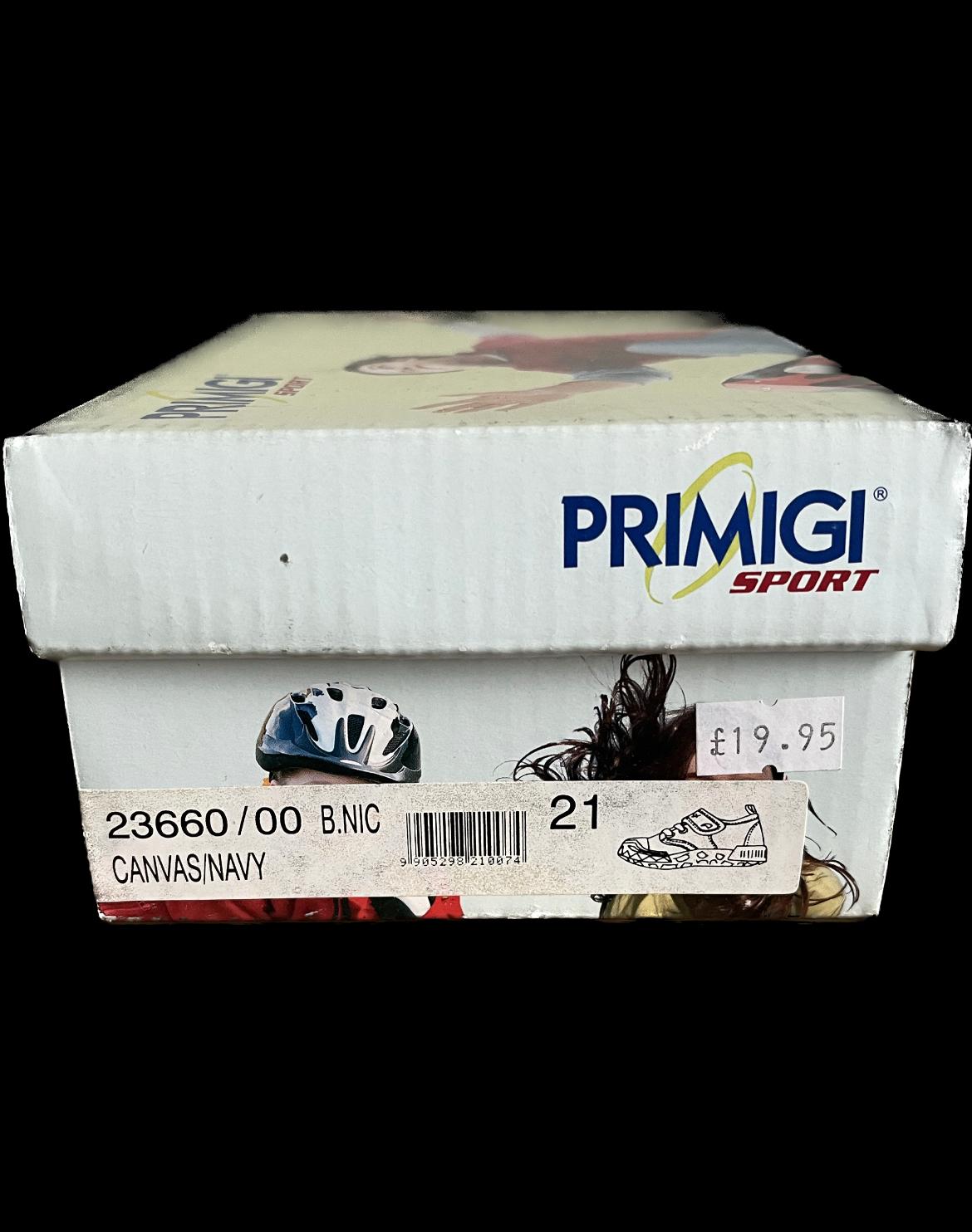 Primigi Blue & White Play Shoes size EU21 UK4.5 Infant NEW in Box