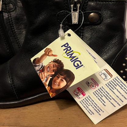 Primigi Black BRIDG Leather Boots size UK10.5 Child  NEW