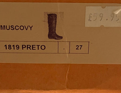 PETASIL Black Leather Boots - UK 9