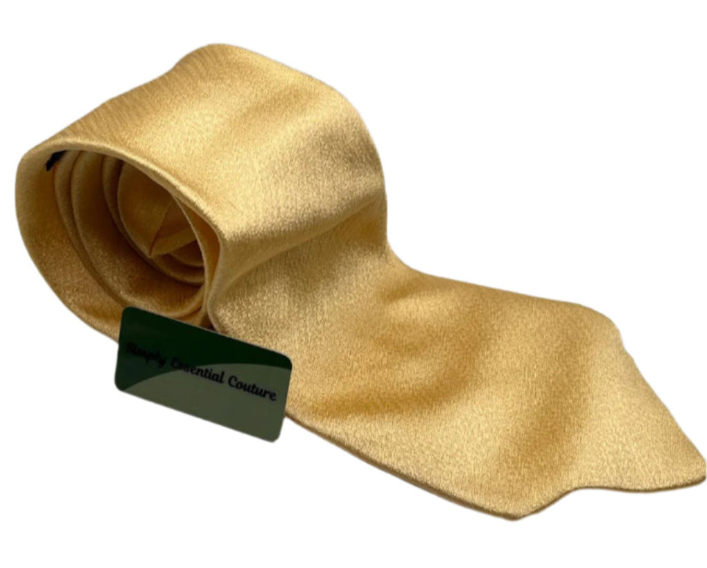 Harrods Yellow 100% Silk Tie