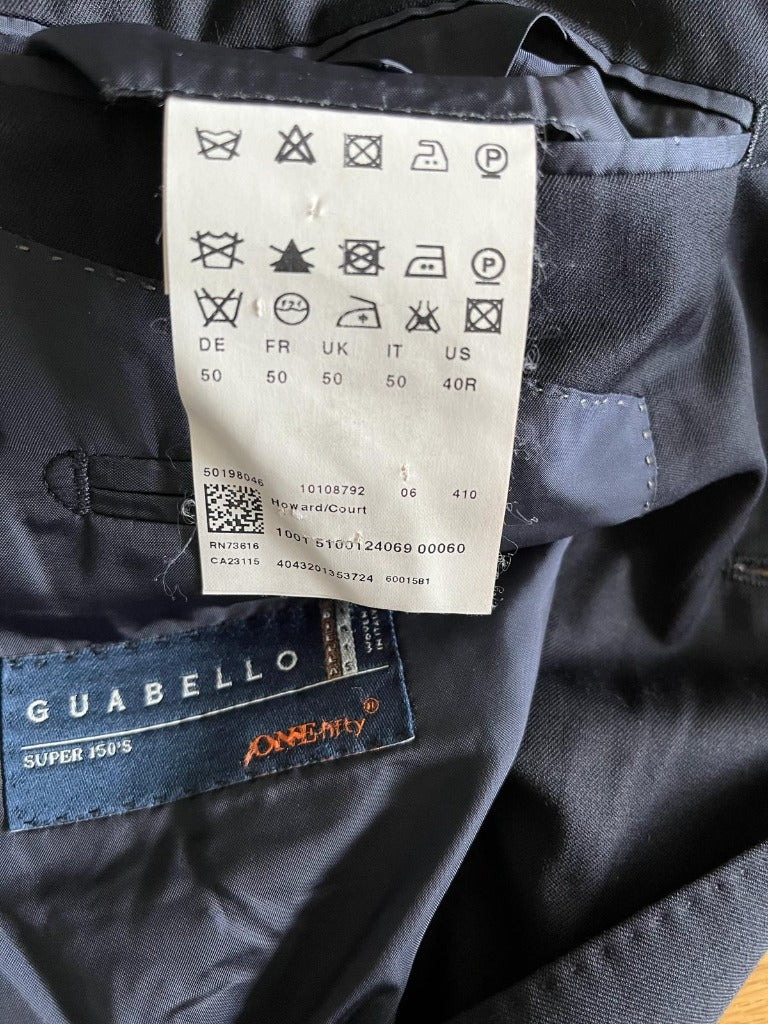 HUGO BOSS Navy Suit Jacket - 40"R