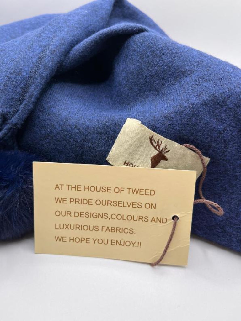 HOUSE OF TWEED Super Soft Navy Scarf