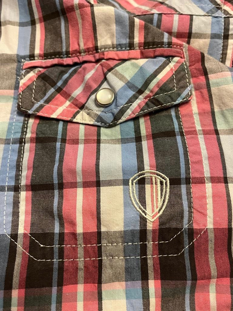 Ben Sherman Pink & Blue Checked Shirt - Age 9-10 - Pre-loved in Great Condition