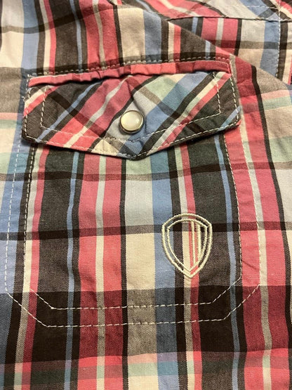 Ben Sherman Pink & Blue Checked Shirt - Age 9-10 - Pre-loved in Great Condition