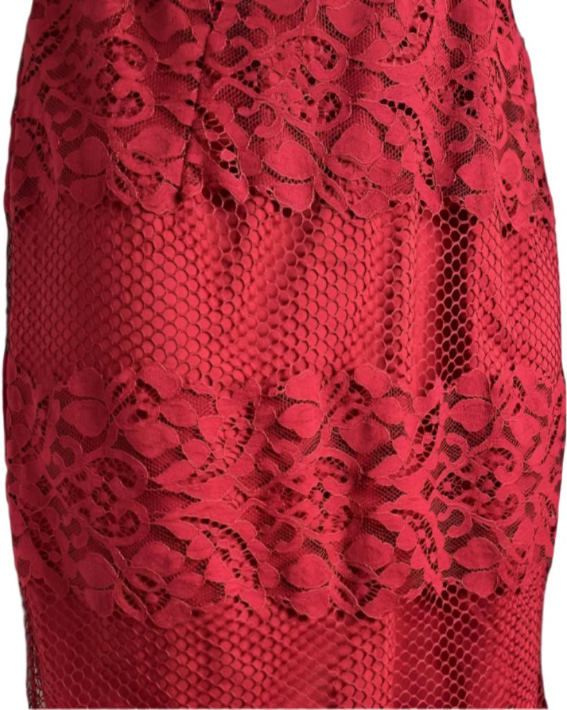 NEXT Red Lace Dress - Size UK10