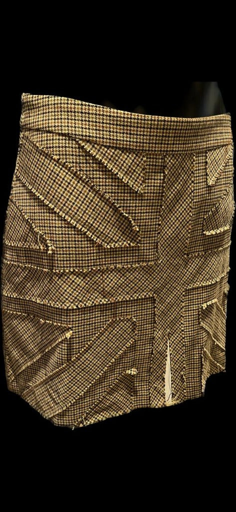 FAKE LONDON TWEED Union Jack Skirt