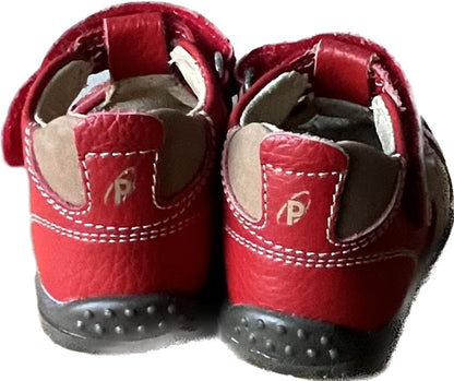Primigi Boys Red Leather sandals, Size UK4 infant EU20 US6. NEW in Box