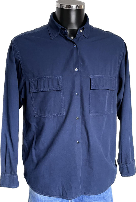 Kenzo Navy Cotton Shirt - Front