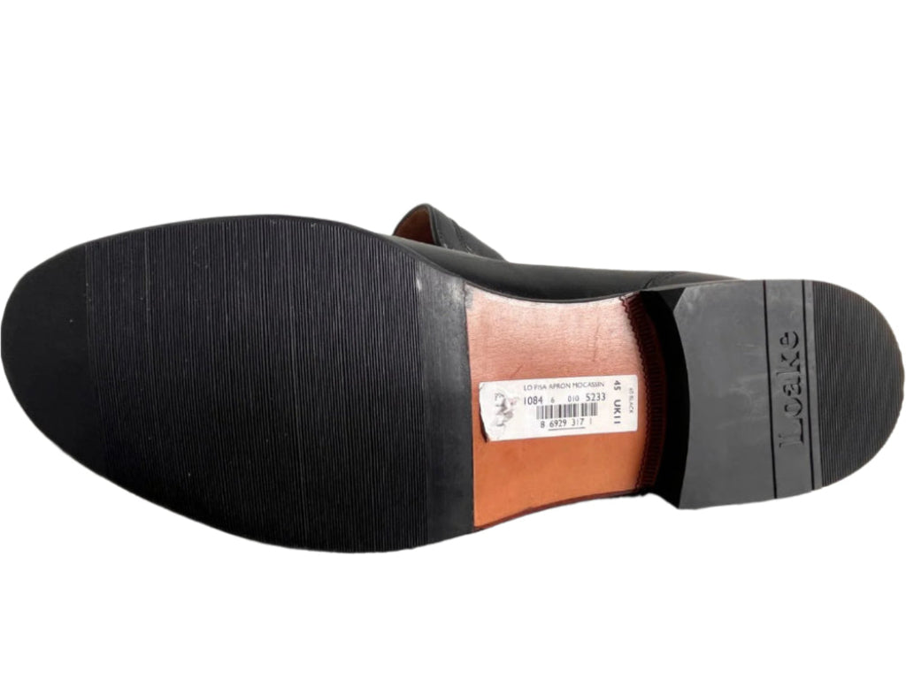 Loake Black Leather Loafers - UK11 - Sole